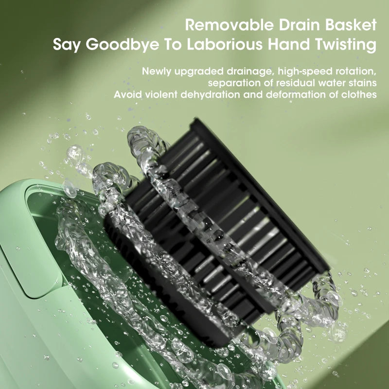 Portable Mini Folding Washing Machine with Dryer for Socks, Underwear, and Small Items