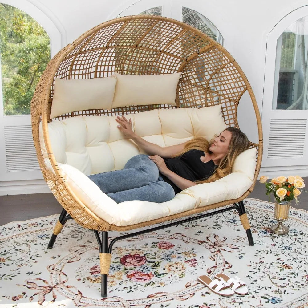 Oversized Double Egg Chair Outdoor Patio