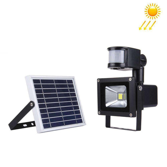 10W 900LM LED Infrared Motion Sensor Floodlight Lamp with Solar Panel