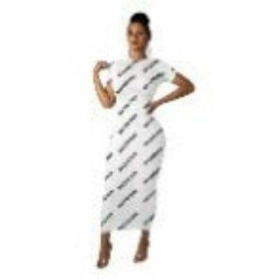 Lux Balenciaga Mock Neck Long Sleeve Dress