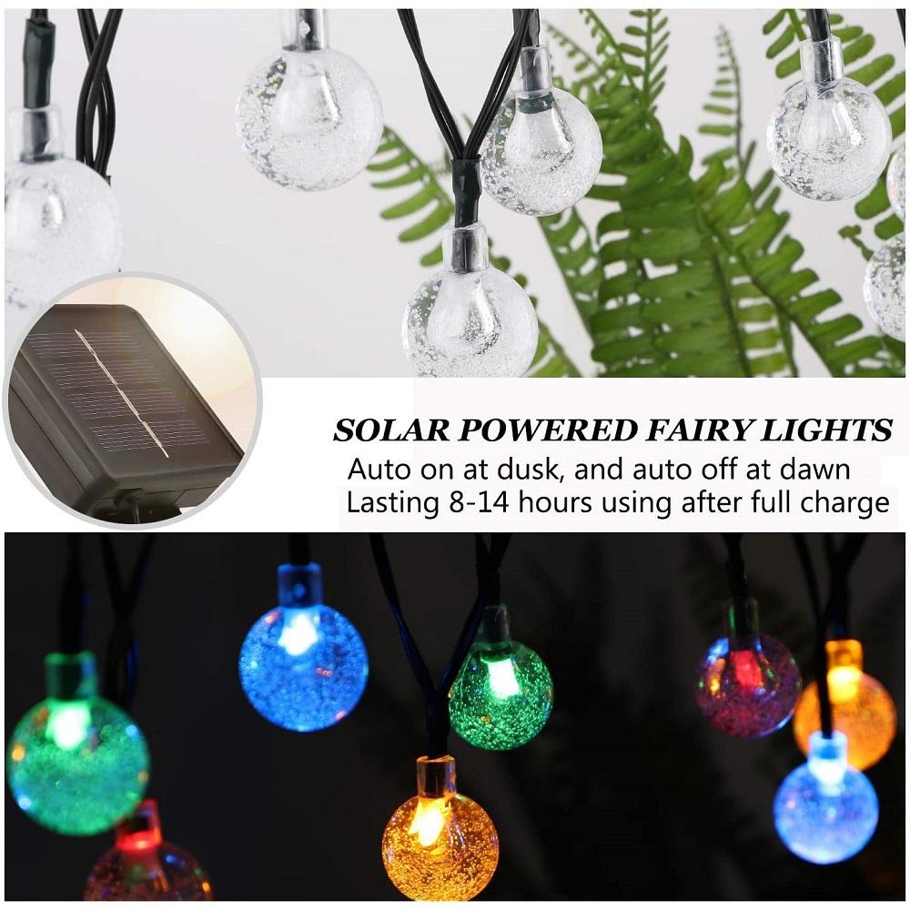 Upgraded Solar Bubble Ball Light String With 8 Different Modes