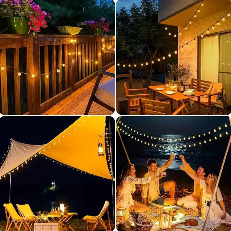 Solar Crystal Globe LED String Light 8 Lighting Modes Fairy Light