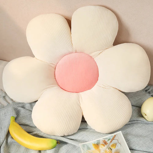 Six Petal Flower Cushion Girly Room Decor Sunflower Pillow 2024