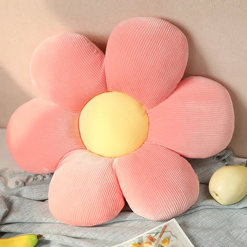 Six Petal Flower Cushion Girly Room Decor Sunflower Pillow 2024