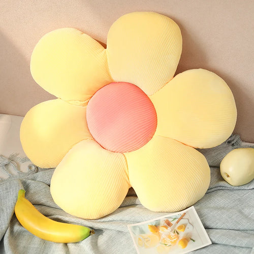 Six Petal Flower Cushion Girly Room Decor Sunflower Pillow 2024