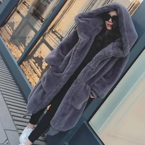 2024 Oversized Faux Fur Winter Coat for Women | Long Warm Parka Jacket