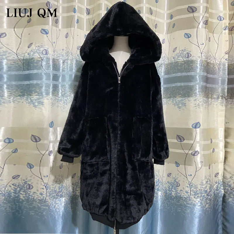 2024 Oversized Faux Fur Winter Coat for Women | Long Warm Parka Jacket