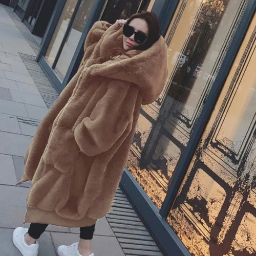 2024 Oversized Faux Fur Winter Coat for Women | Long Warm Parka Jacket