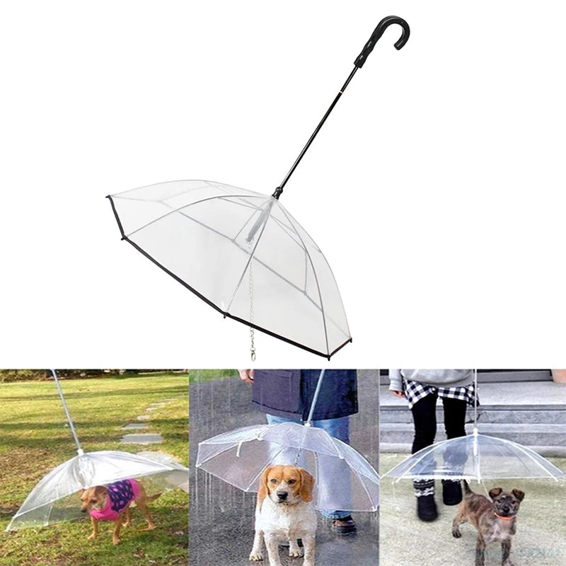 Pet Umbrella with Leash – All-Weather Protection for Small Dogs