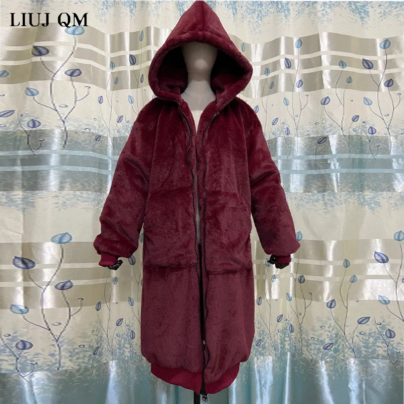 2024 Oversized Faux Fur Winter Coat for Women | Long Warm Parka Jacket