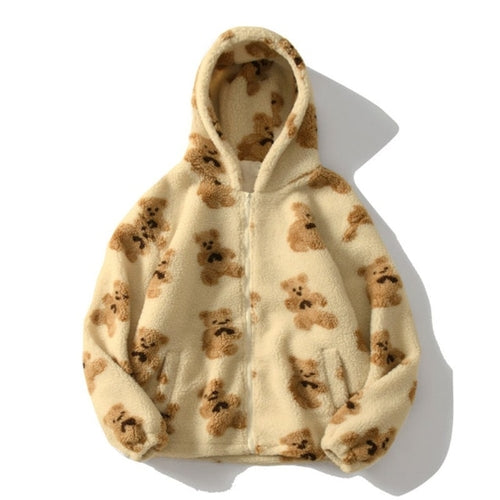 2024 Women’s Printed Plush Winter Jacket | Cozy & Stylish Outerwear