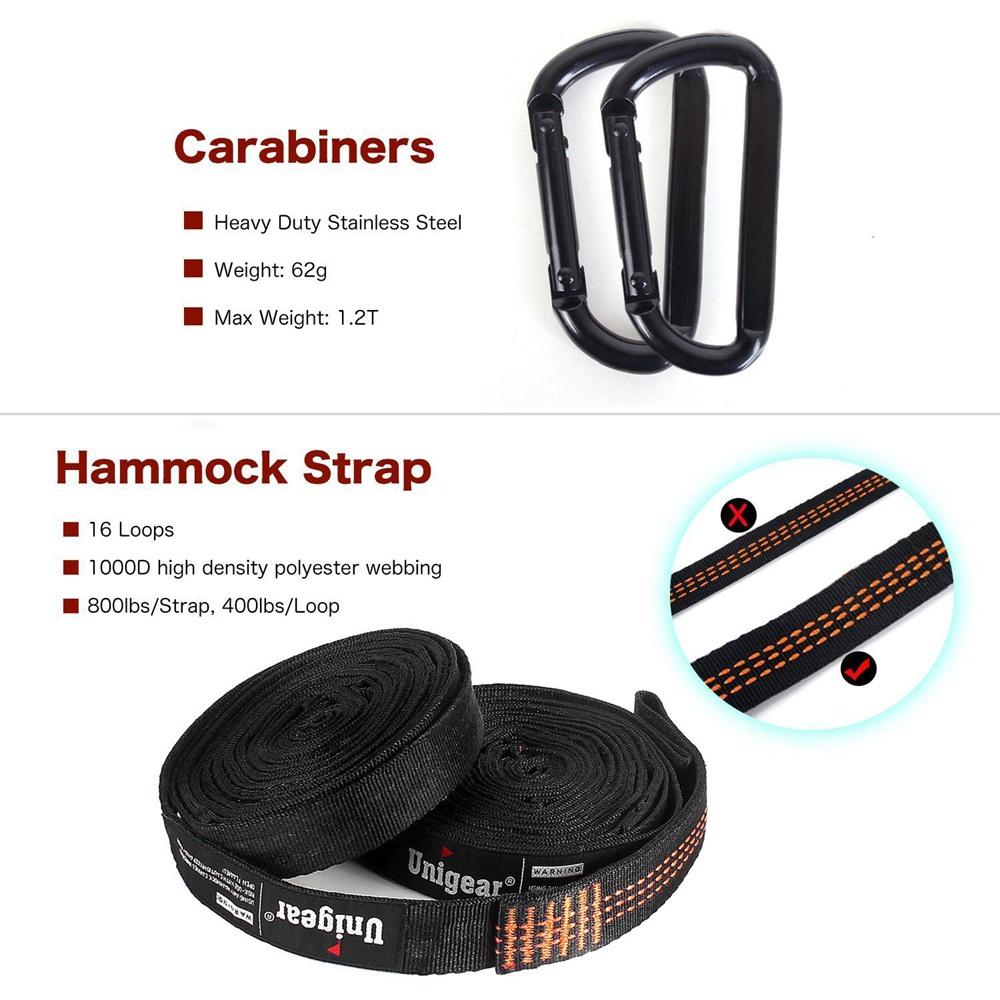 Double/Single Portable Hammock Set