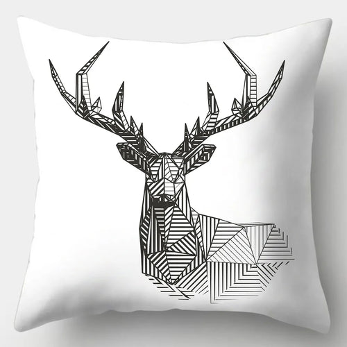 Home Decoration Black and White Series Printed Pillowcase Square Sofa