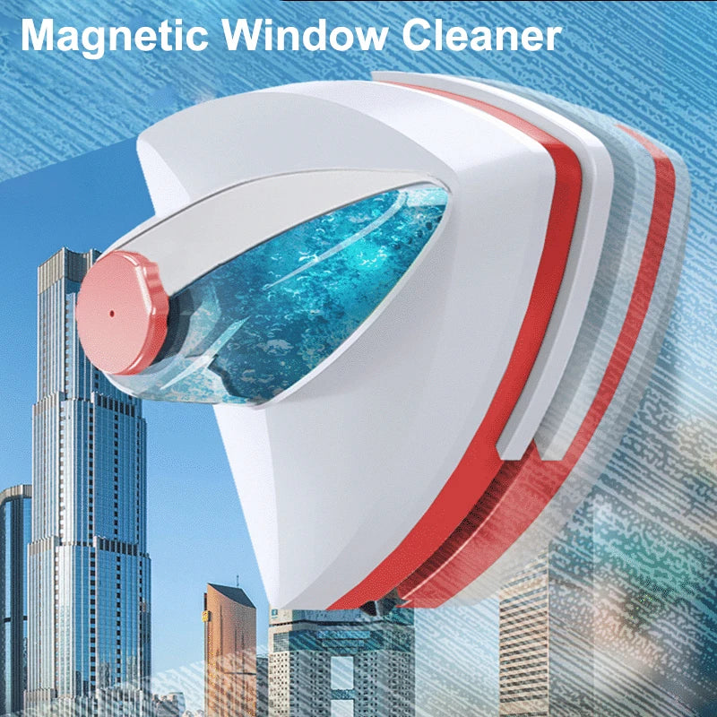 Magnetic Window Cleaner with Automatic Water Discharge