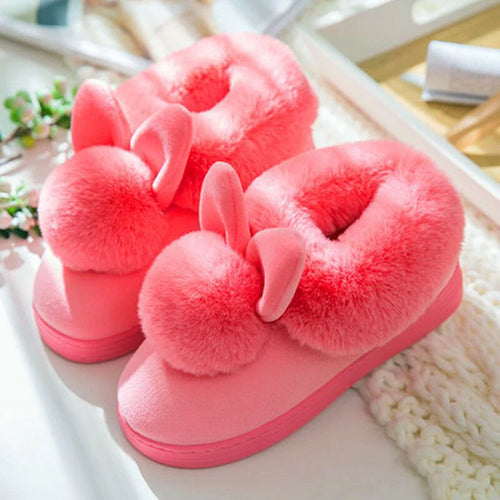 Plush Winter Slippers – Women’s Furry Indoor Comfort Boots