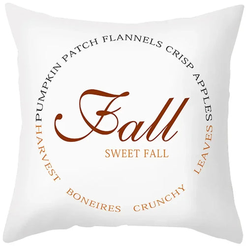 Autumn Maple Leaf Pumpkin Pillowcase 45*45cm Fall Home Decor Grateful