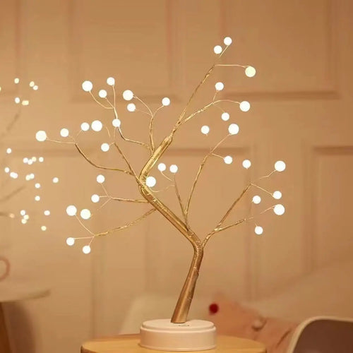 2024 Table Tree Night Light USB/Battery Powered Touch Switch Artificial