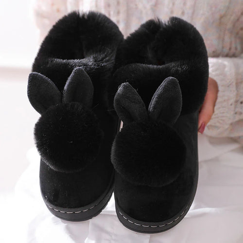 Plush Winter Slippers – Women’s Furry Indoor Comfort Boots