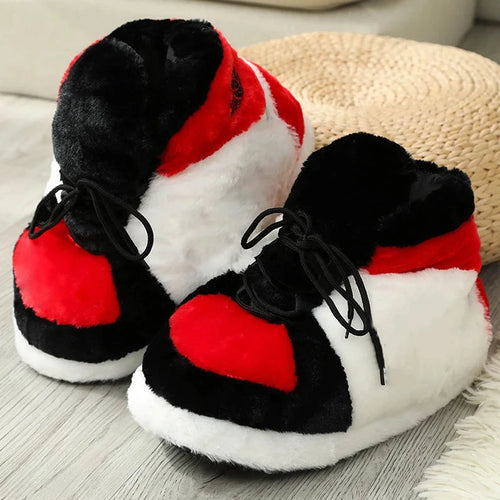 Plush Sneakers Slippers – Novelty Winter Cotton Warm Slippers