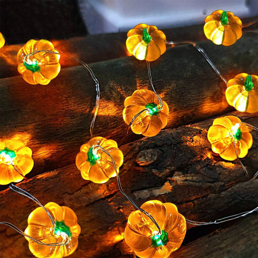 Pumpkin Horror Eyeballs LED String Lights Portable USB 20 40 Leds 2024