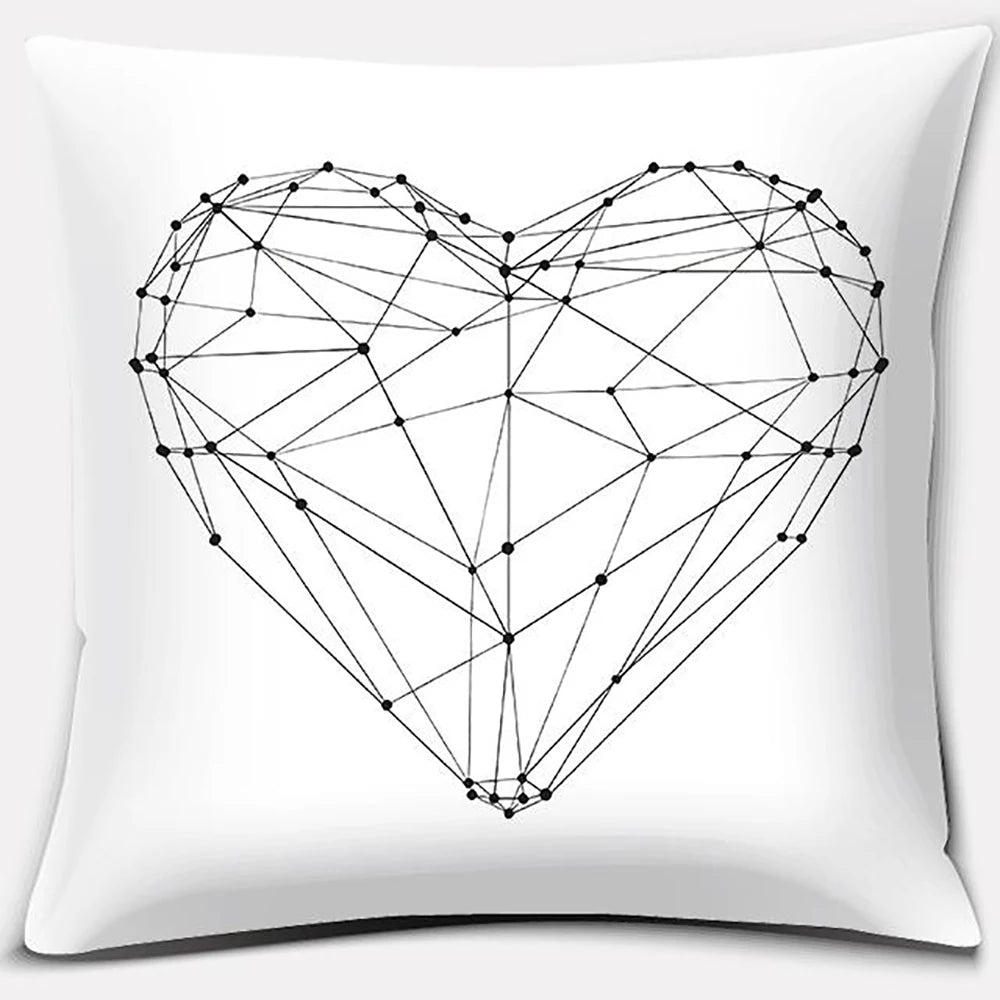 Black and White English Sentence Square Home Decoration Pillowcase