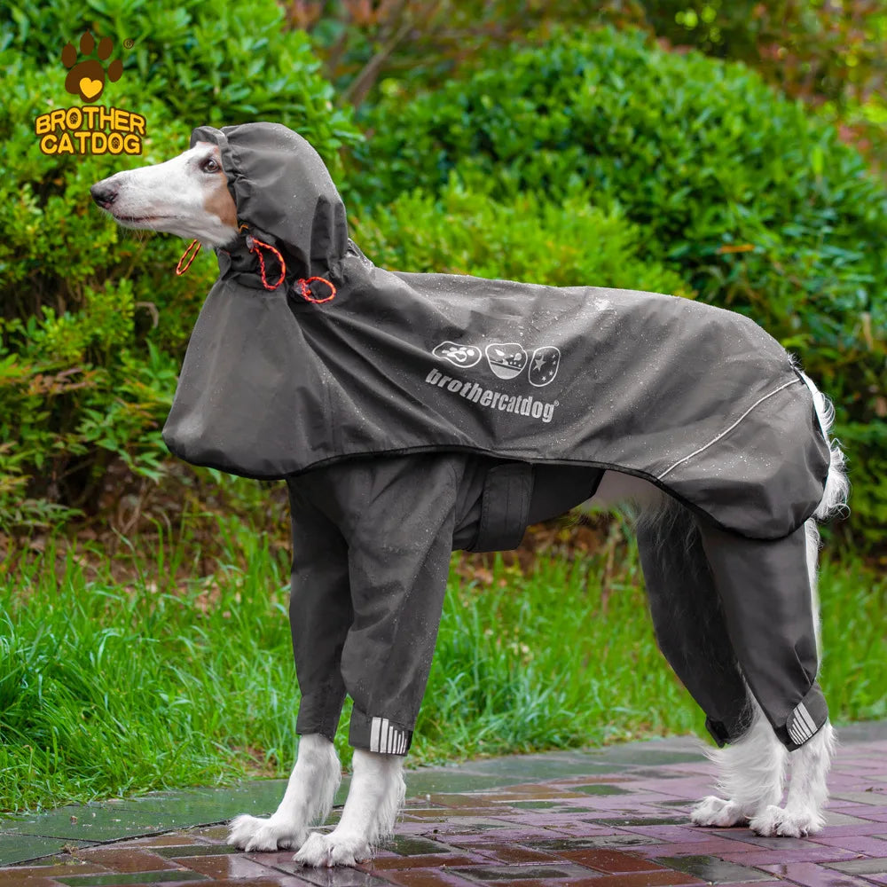 All-Weather Adjustable Dog Raincoat with Integrated Hood