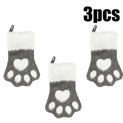 Christmas Socks Dog Paw Christmas Socks New Year Candy Gift Bag