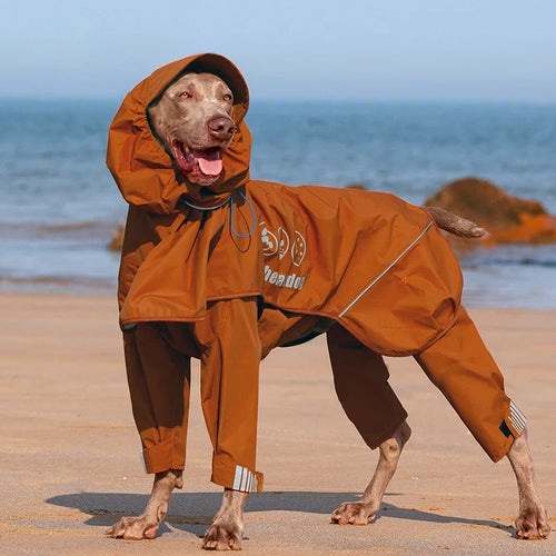 All-Weather Adjustable Dog Raincoat with Integrated Hood