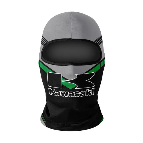 Kawasaki Motorcycle Ice Silk Head Cover – UV Protection Sunscreen Mask