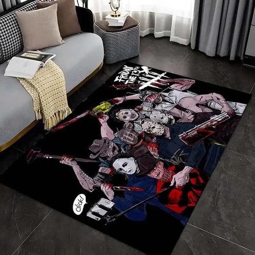 2024 Horror Movie Character Pattern Living Room Carpet  Non-slip Entrance