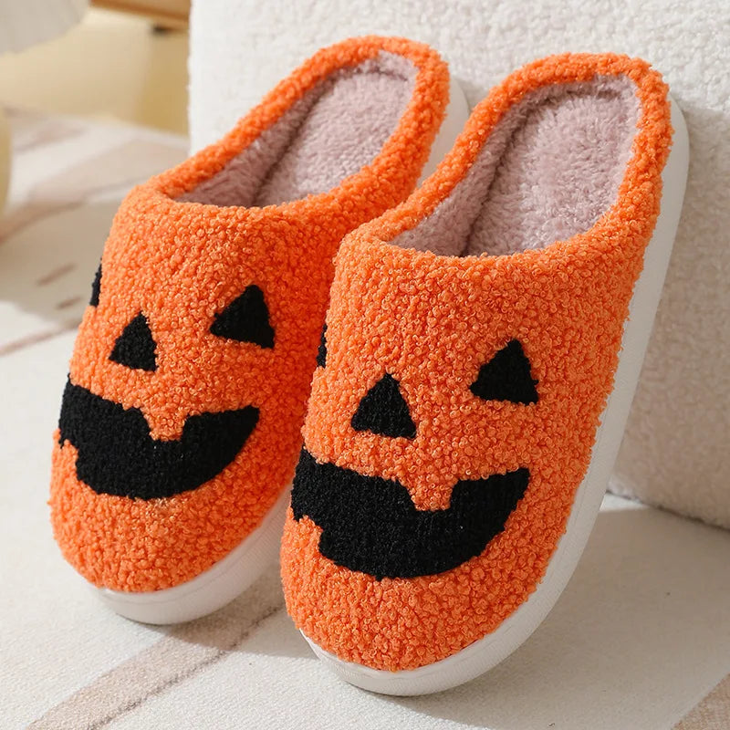 2025 Cozy Halloween Fuzzy Slippers - Closed Toe Soft Sole