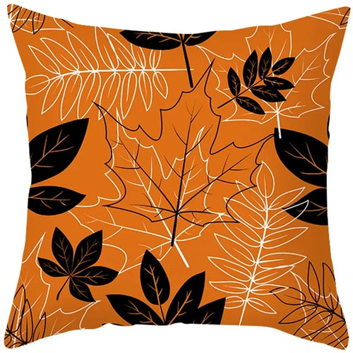 Autumn Maple Leaf Pumpkin Pillowcase 45*45cm Fall Home Decor Grateful