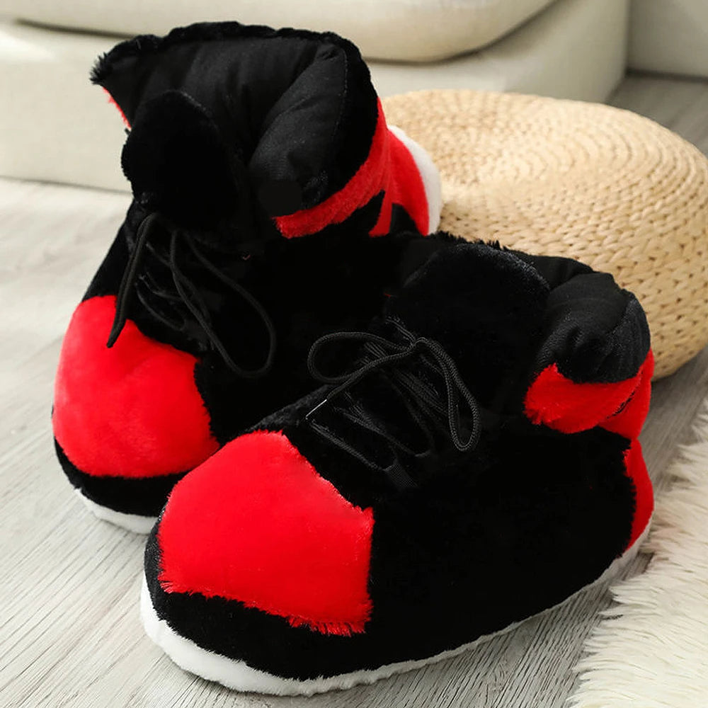 Plush Sneakers Slippers – Novelty Winter Cotton Warm Slippers