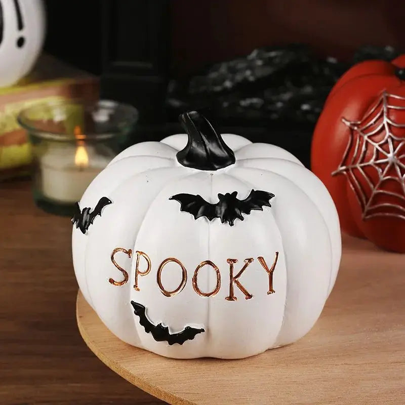 Halloween Pumpkin Light Decoration Horror Pumpkin Light Resin Creative 2024