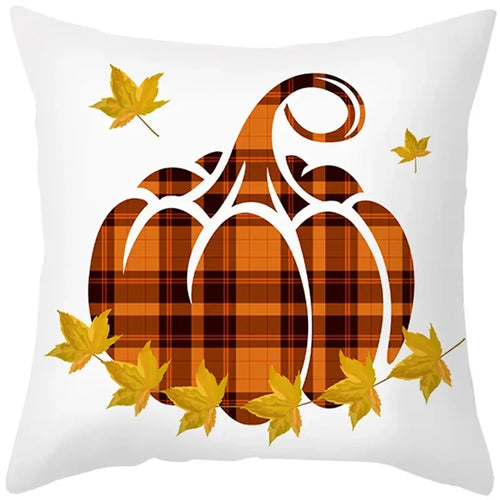 Autumn Maple Leaf Pumpkin Pillowcase 45*45cm Fall Home Decor Grateful