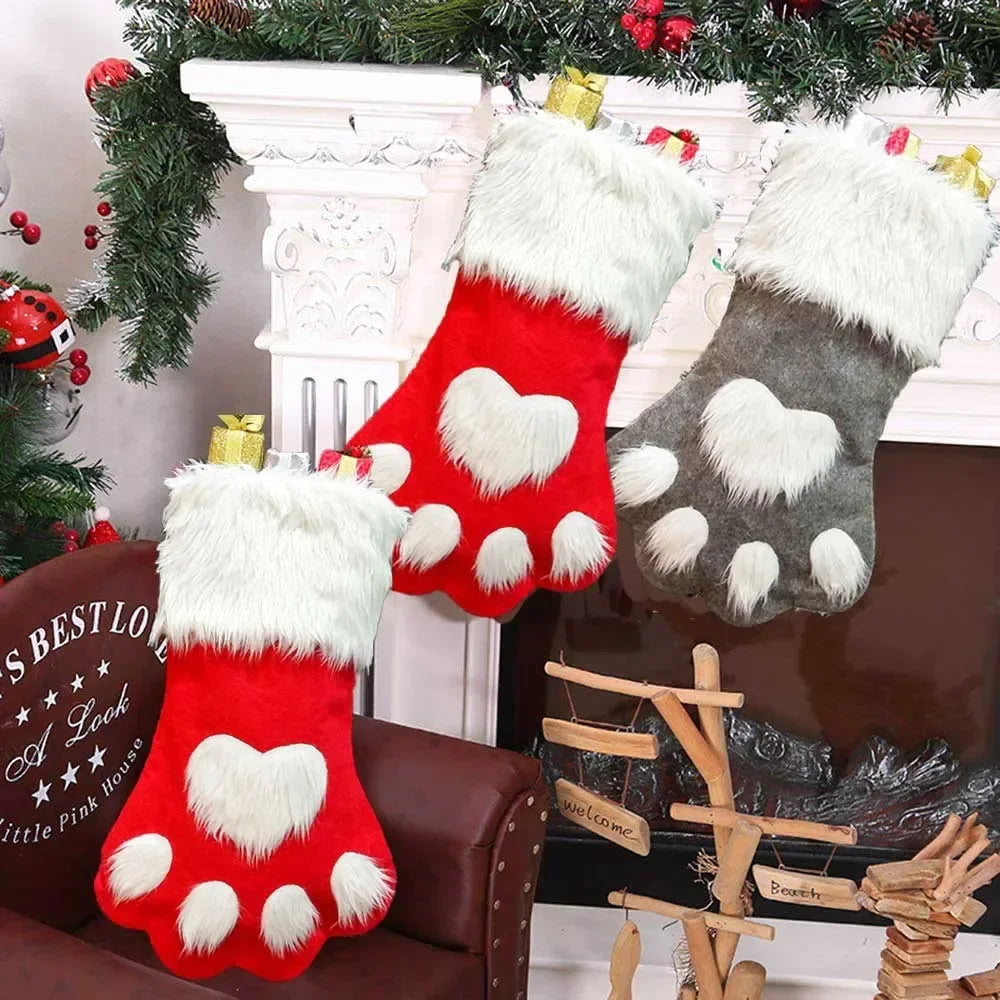 2024 Christmas Tree Decoration Christmas Socks  INS Creative Children Red