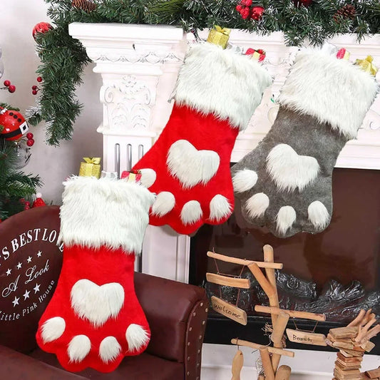 2024 Christmas Tree Decoration Christmas Socks  INS Creative Children Red