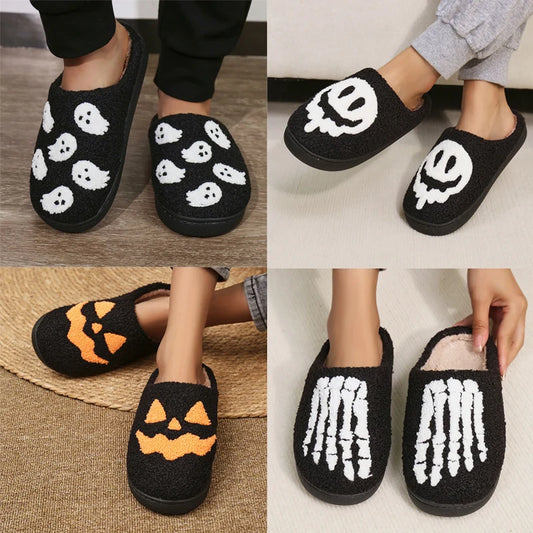 2024 Halloween Fluffy Slippers for Women