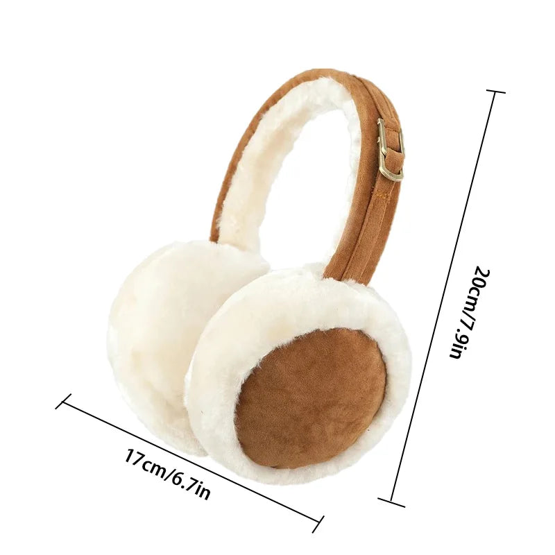 Cozy Plush Faux Fur Ear Muffs - Soft Wool Cold Weather Protection