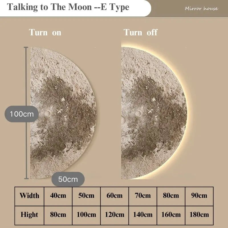 LED Moon Painting Wall with Remote Control
