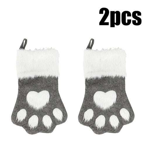 Christmas Socks Dog Paw Christmas Socks New Year Candy Gift Bag