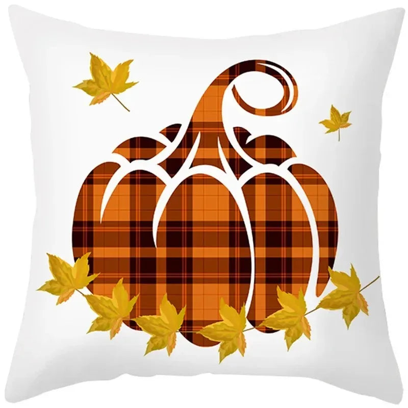 Autumn Maple Leaf Pumpkin Pillowcase 45*45cm Fall Home Decor Grateful