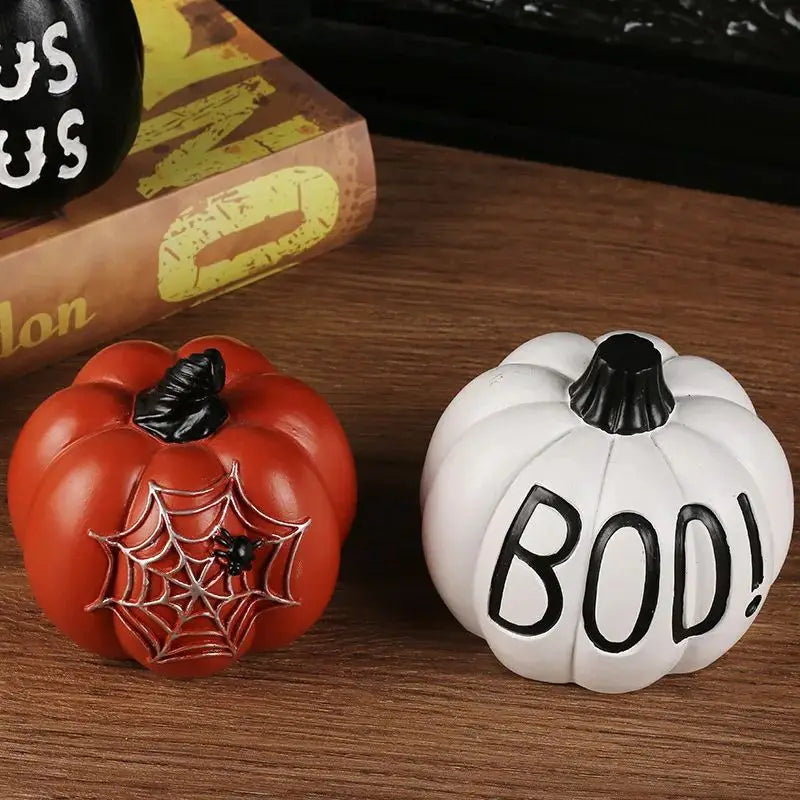 Halloween Pumpkin Light Decoration Horror Pumpkin Light Resin Creative 2024