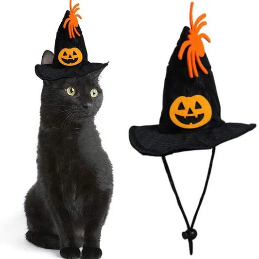 Halloween Pet Hats Adjustable Cute Pet Witch Hat Cosplay Witch Hat