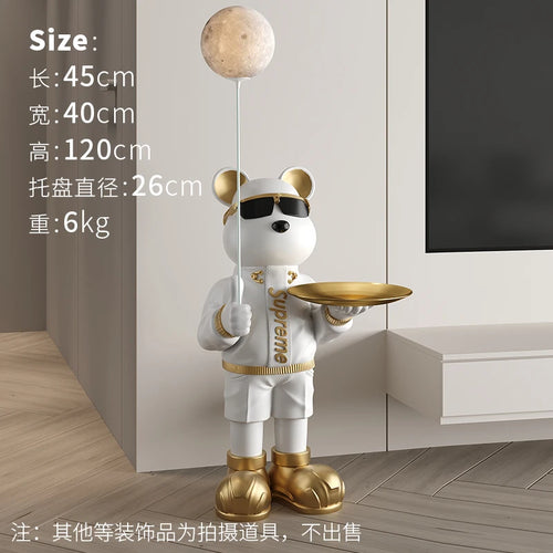 2024 new arrival 110cm Home Decor,Bear Statue,Floor Decoration,Luxury Living Room,TV