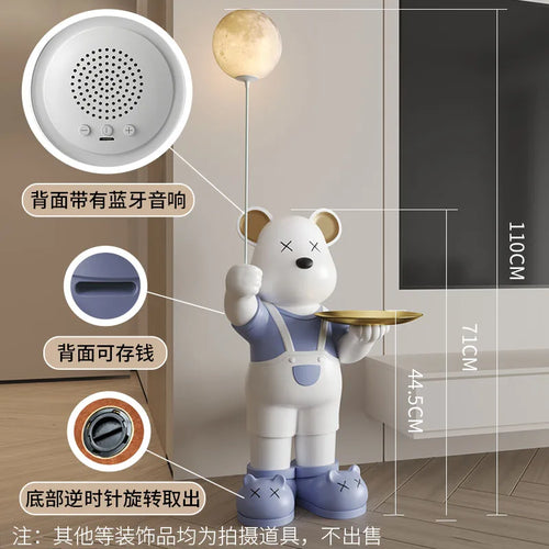 2024 new arrival 110cm Home Decor,Bear Statue,Floor Decoration,Luxury Living Room,TV