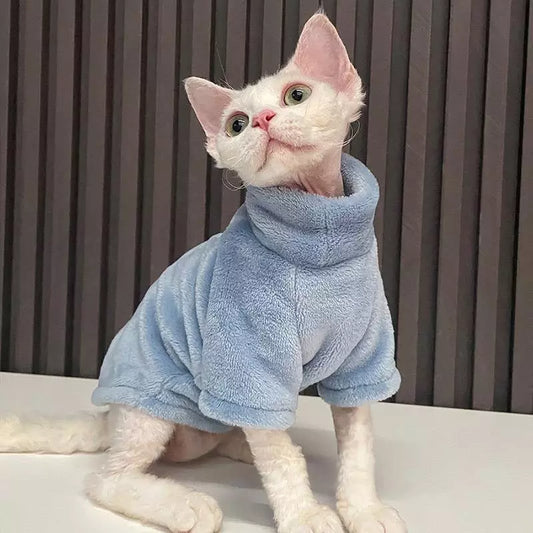 2025 Ultra-Warm Sphynx Sweater – Cozy Winter Knit for Hairless Cats & Small Dogs