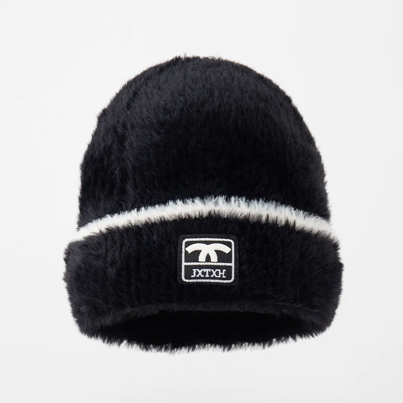 Winter Plush Beanie Pullover Hat