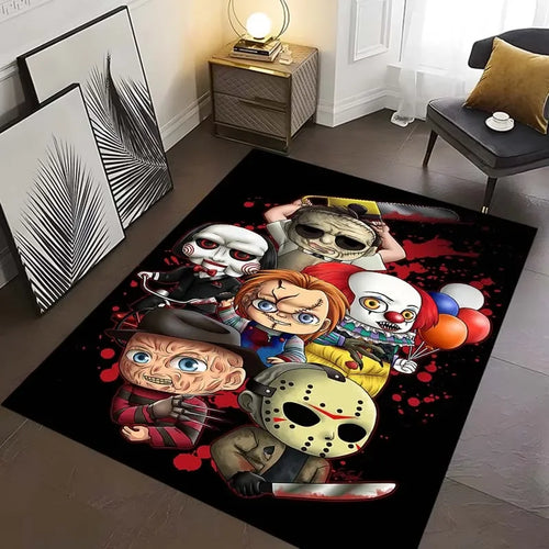 2024 Horror Movie Character Pattern Living Room Carpet  Non-slip Entrance