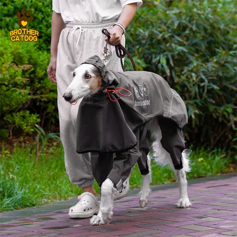 All-Weather Adjustable Dog Raincoat with Integrated Hood